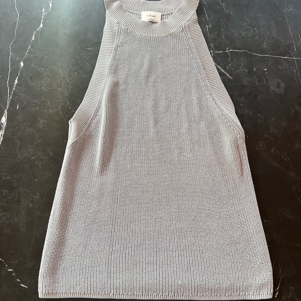Wilfred Light Gray Knit Tank Top